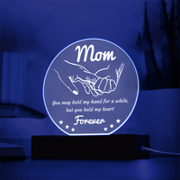 Acrylic Circle Plaque – Mom Gift to Hold Heart Forever - TreasuredTale