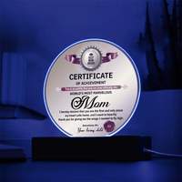 Acrylic Circle Plaque – World's Most Marvelous Mom Gift - TreasuredTale