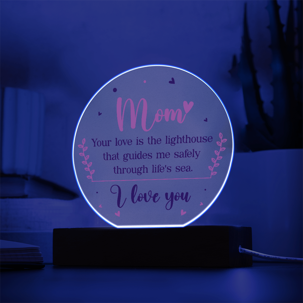 Acrylic Circle Plaque for Mom - Mother's Day Gift