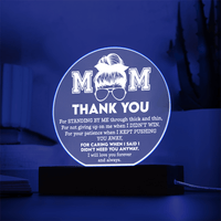 Acrylic Circle Plaque – Mom Gift of Patience and Love - TreasuredTale