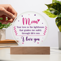 Acrylic Circle Plaque for Mom - Mother's Day Gift