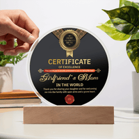 Acrylic Circle Plaque – Best Girlfriend's Mom Gift - TreasuredTale