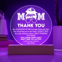 Acrylic Circle Plaque – Mom Gift of Patience and Love - TreasuredTale