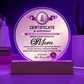 Acrylic Circle Plaque – World's Most Marvelous Mom Gift - TreasuredTale