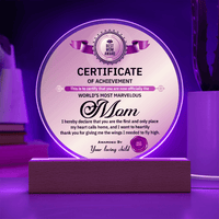 Acrylic Circle Plaque – World's Most Marvelous Mom Gift - TreasuredTale