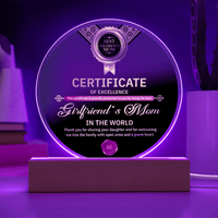 Acrylic Circle Plaque – Best Girlfriend's Mom Gift - TreasuredTale