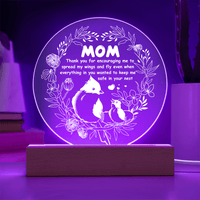 Acrylic Circle Plaque – Mom Gift to Spread Wings - TreasuredTale