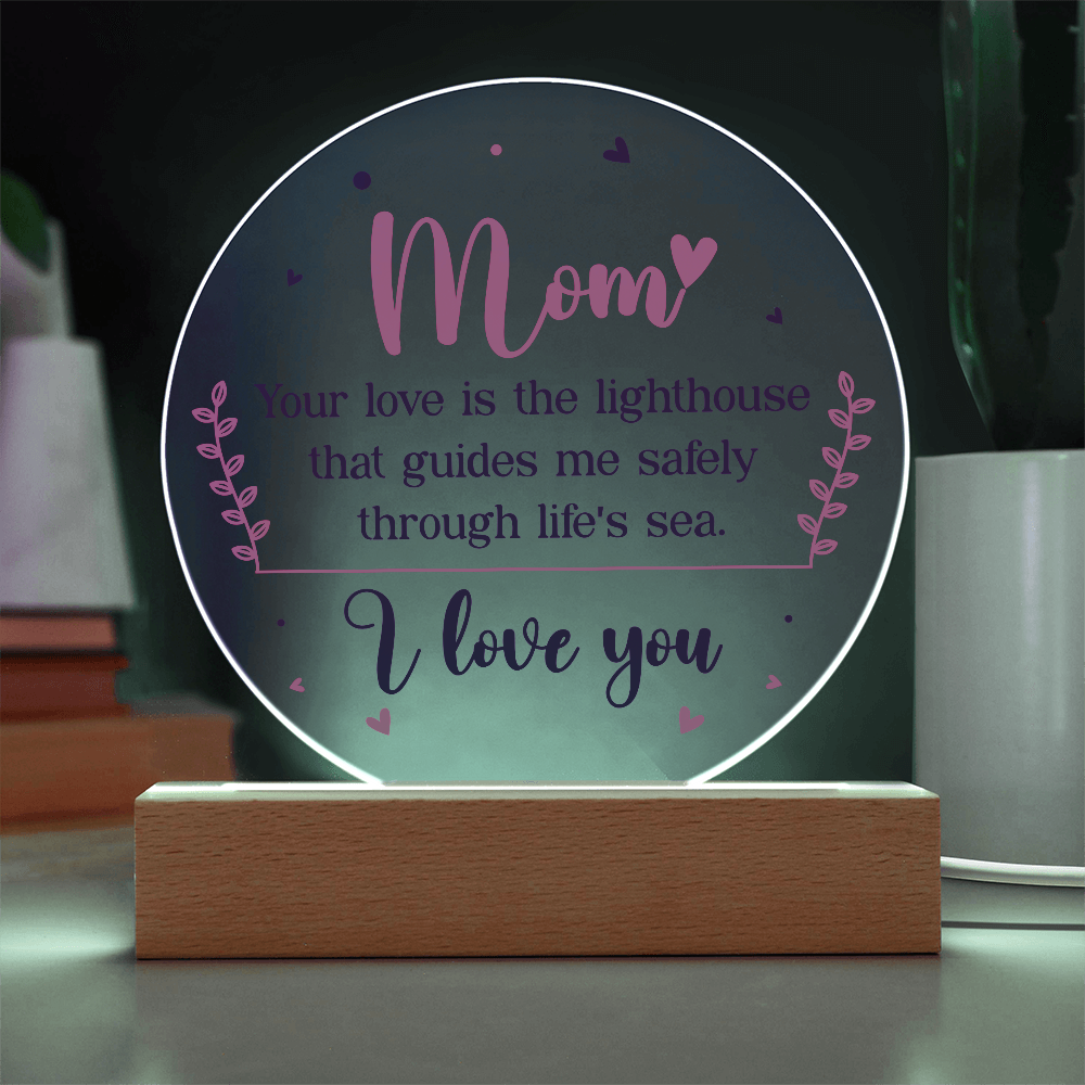 Acrylic Circle Plaque for Mom - Mother's Day Gift