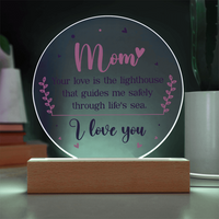 Acrylic Circle Plaque for Mom - Mother's Day Gift
