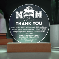 Acrylic Circle Plaque – Mom Gift of Patience and Love - TreasuredTale