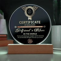 Acrylic Circle Plaque – Best Girlfriend's Mom Gift - TreasuredTale