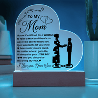 Acrylic Heart Plaque – Mom Gift from Loving Son - TreasuredTale