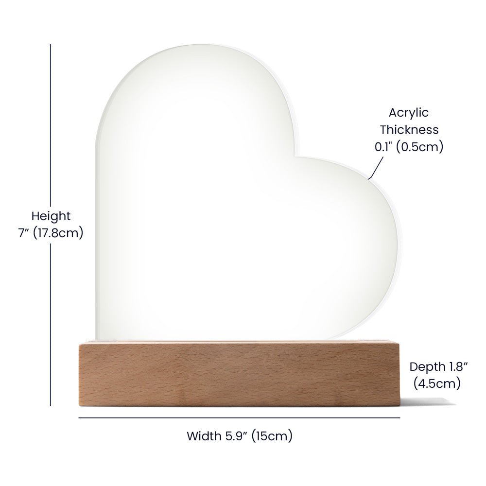 Acrylic Heart Plaque – Mom Gift from Loving Son - TreasuredTale