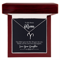 Zodiac Symbol Necklace for Stepmother / Bonus Mom from Daughter - Mother's Day Gift