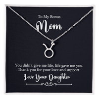 Zodiac Symbol Necklace for Stepmother / Bonus Mom from Daughter - Mother's Day Gift