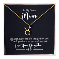 Zodiac Symbol Necklace for Stepmother / Bonus Mom from Daughter - Mother's Day Gift
