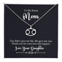 Zodiac Symbol Necklace for Stepmother / Bonus Mom from Daughter - Mother's Day Gift