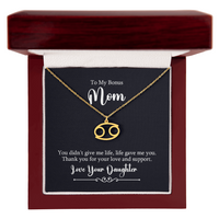 Zodiac Symbol Necklace for Stepmother / Bonus Mom from Daughter - Mother's Day Gift