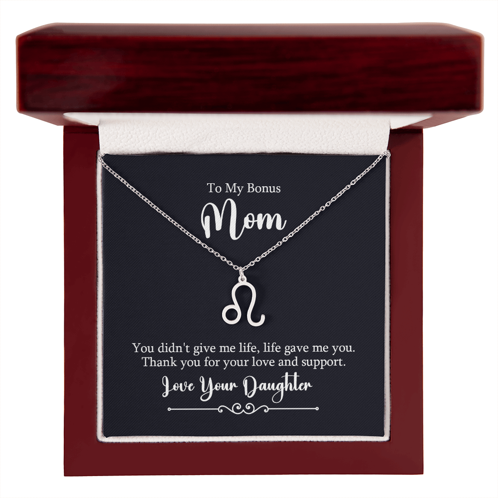 Zodiac Symbol Necklace for Stepmother / Bonus Mom from Daughter - Mother's Day Gift