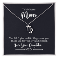 Zodiac Symbol Necklace for Stepmother / Bonus Mom from Daughter - Mother's Day Gift