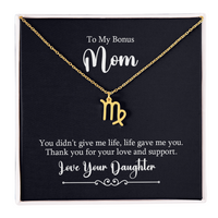 Zodiac Symbol Necklace for Stepmother / Bonus Mom from Daughter - Mother's Day Gift
