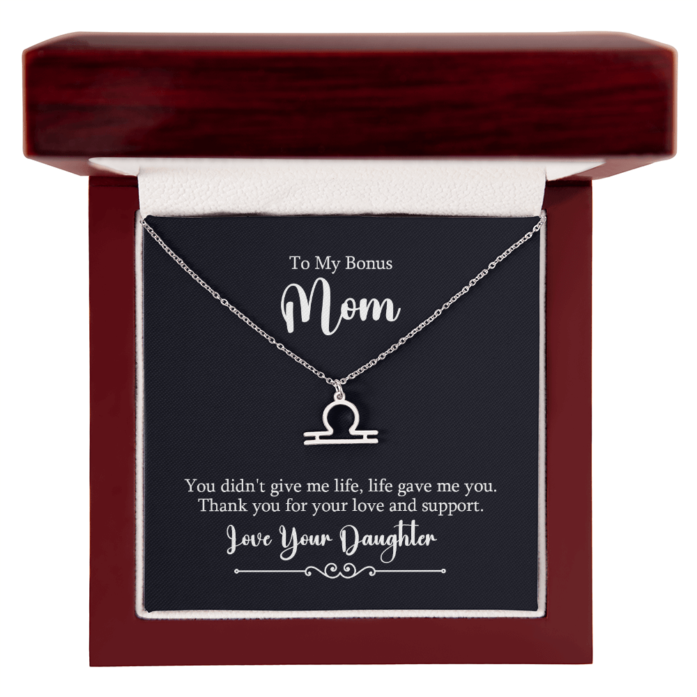 Zodiac Symbol Necklace for Stepmother / Bonus Mom from Daughter - Mother's Day Gift