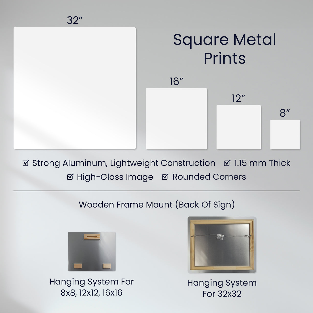Square High Gloss Metal Art Print (1:1) for Mom - Mother's Day Gift - Mom's Kitchen