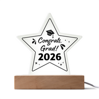 Acrylic Star Plaque - Graduation, Congrats Grad