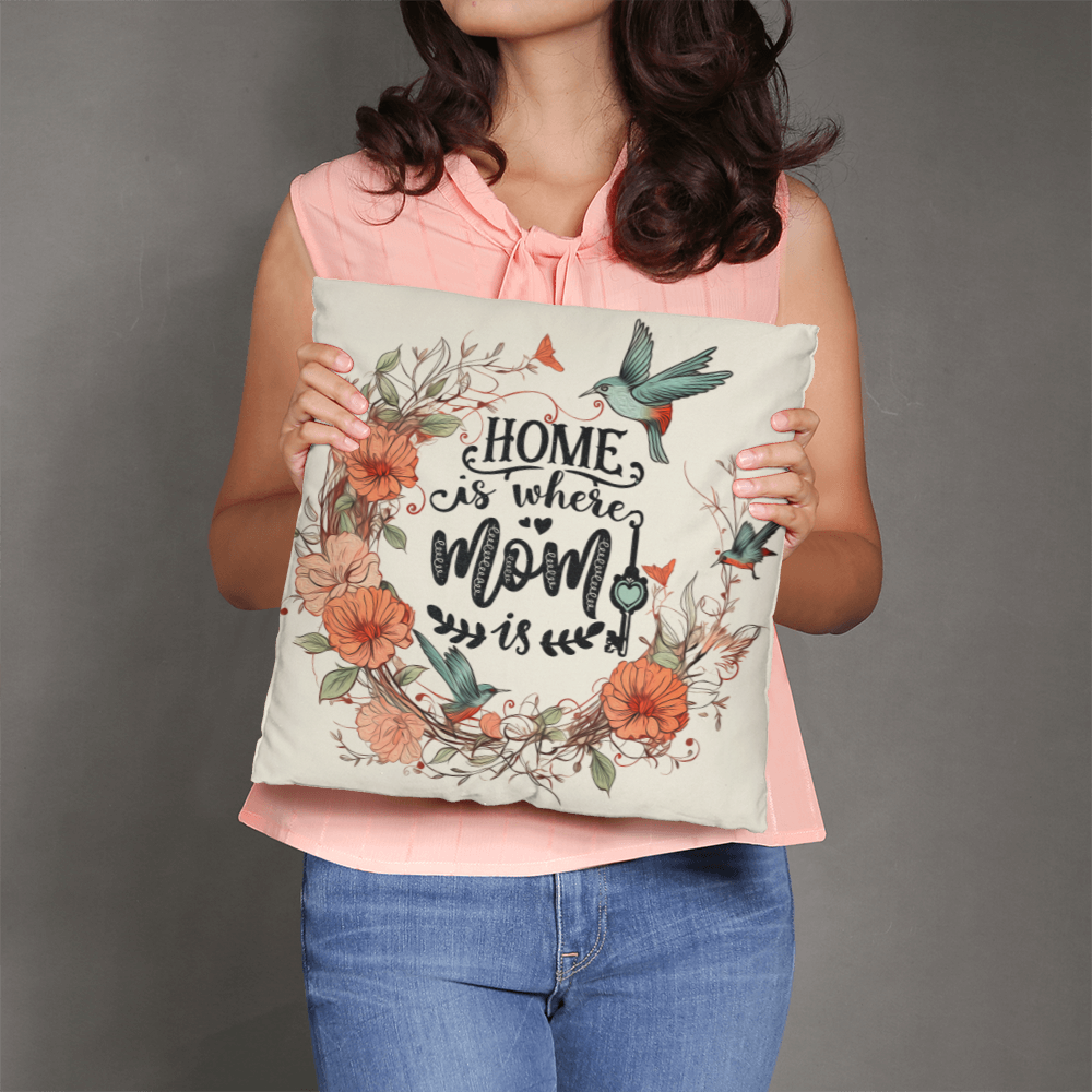 Classic Pillow for Mom - Mother's Day Gift - Home is Where Mom is