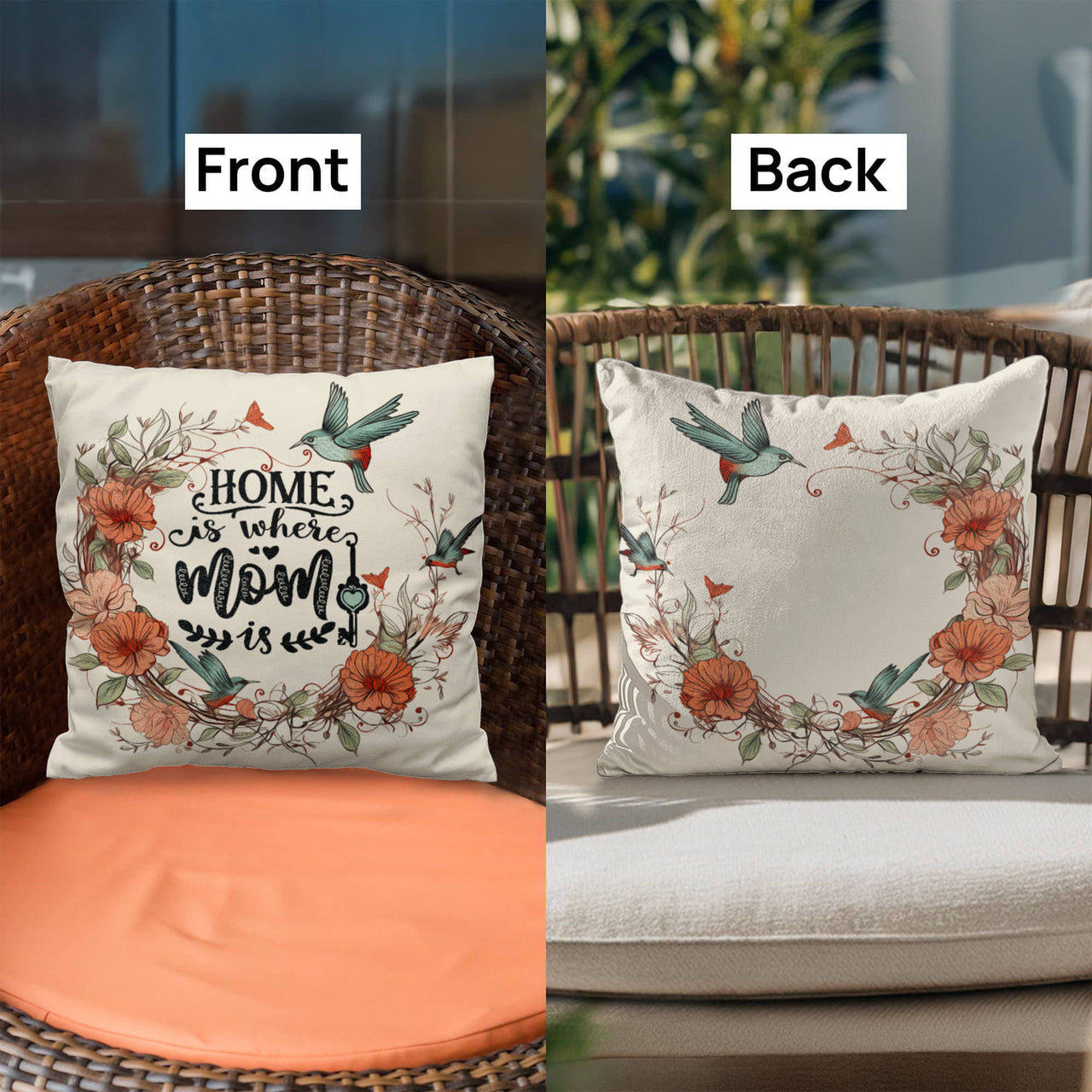 Classic Pillow for Mom - Mother's Day Gift - Home is Where Mom is