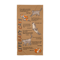 Bath Towel - Literary Cats