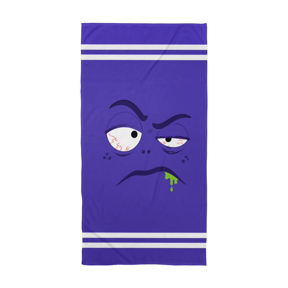Bath Towel - Low Battery Collection (3 Unique Designs - 1 Distinct Vibe): #2 Sleep Deprived