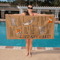 Bath Towel - Literary Cats