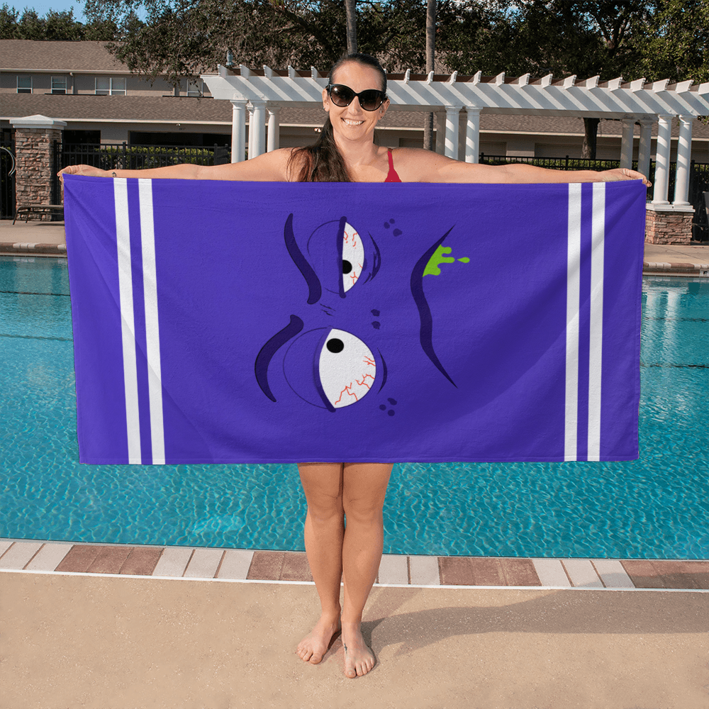 Bath Towel - Low Battery Collection (3 Unique Designs - 1 Distinct Vibe): #2 Sleep Deprived