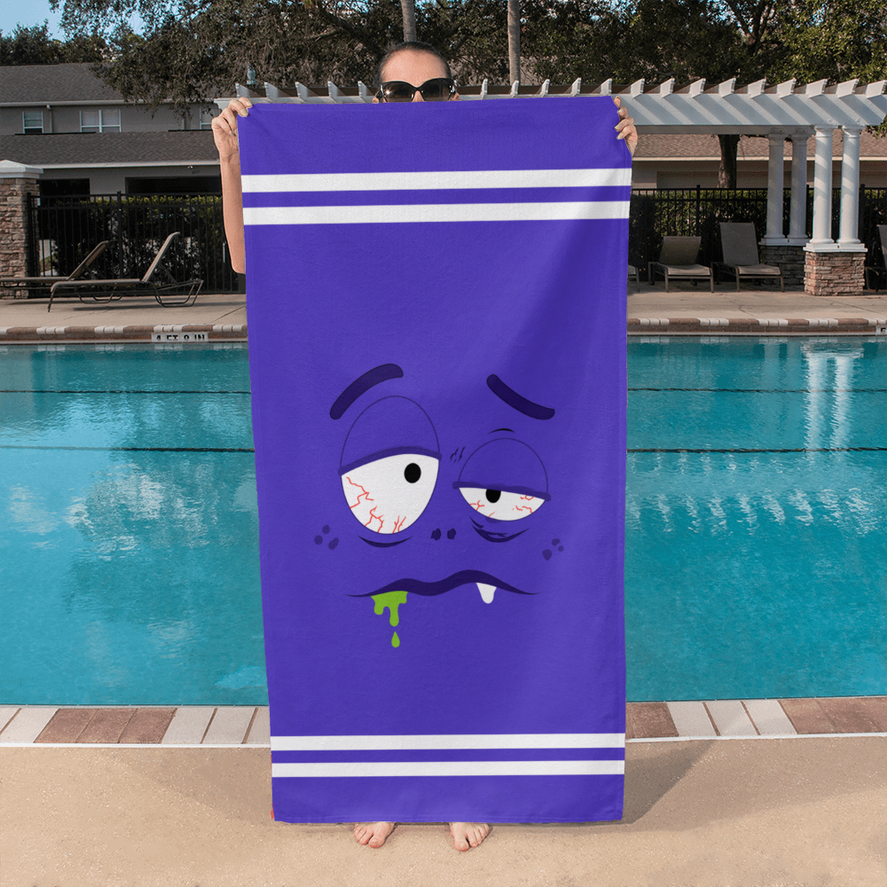 Bath Towel - Low Battery Collection (3 Unique Designs - 1 Distinct Vibe): #1 Hungover