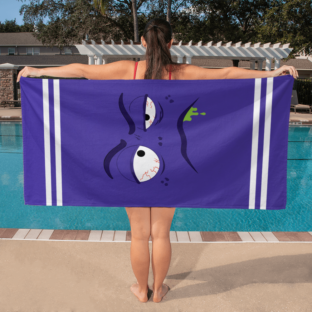 Bath Towel - Low Battery Collection (3 Unique Designs - 1 Distinct Vibe): #2 Sleep Deprived