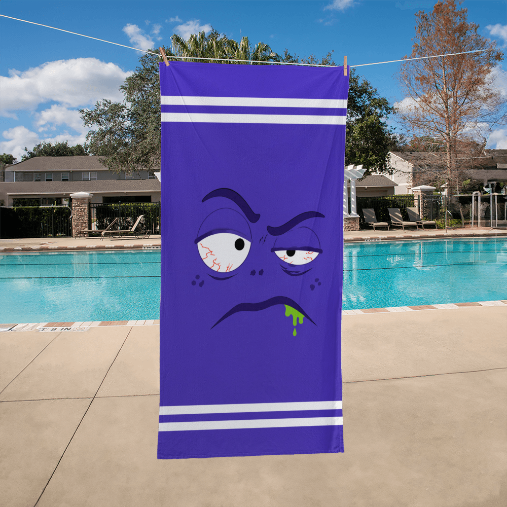 Bath Towel - Low Battery Collection (3 Unique Designs - 1 Distinct Vibe): #2 Sleep Deprived