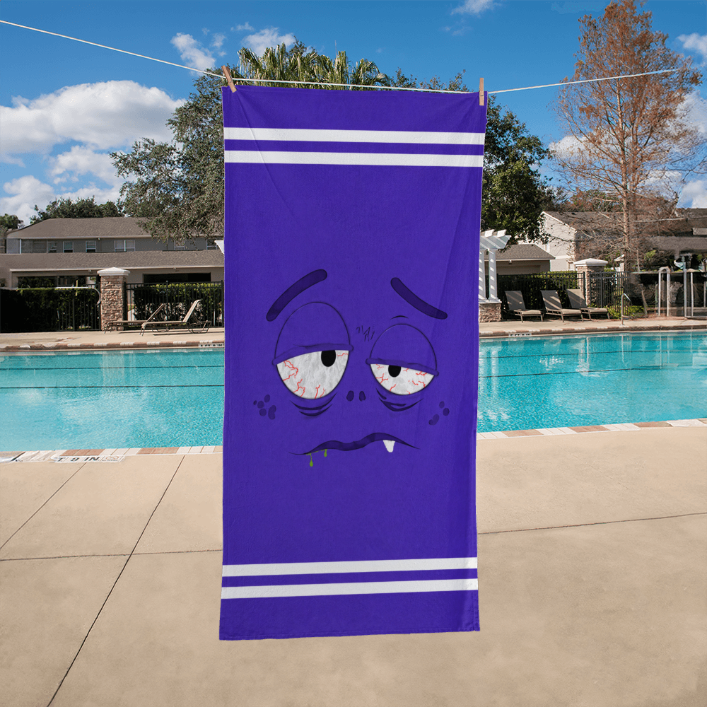 Bath Towel - Low Battery Collection (3 Unique Designs - 1 Distinct Vibe): #3 Over It