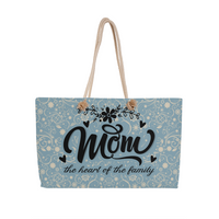 Weekender Tote for Mom - Mother's Day Gift - Mom the Heart of the Family