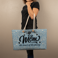Weekender Tote for Mom - Mother's Day Gift - Mom the Heart of the Family
