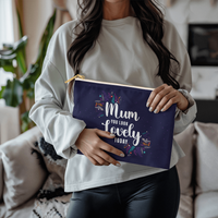 Fabric Zippered Pouch Large for Mum - Mother's Day Gift - Mum You Look Lovely Today