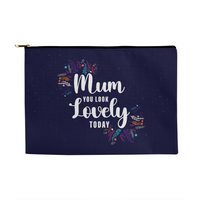 Fabric Zippered Pouch Large for Mum - Mother's Day Gift - Mum You Look Lovely Today