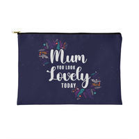 Fabric Zippered Pouch Small for Mum - Mother's Day Gift - Mum You Look Lovely Today