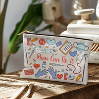 Fabric Zippered Pouch Small for Mom - Mother's Day Gift - Mom Can Fix It
