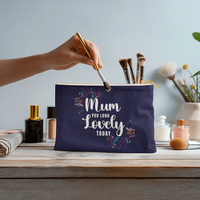 Fabric Zippered Pouch Small for Mum - Mother's Day Gift - Mum You Look Lovely Today