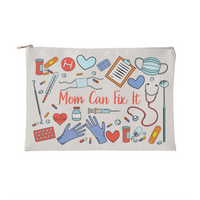Fabric Zippered Pouch Small for Mom - Mother's Day Gift - Mom Can Fix It