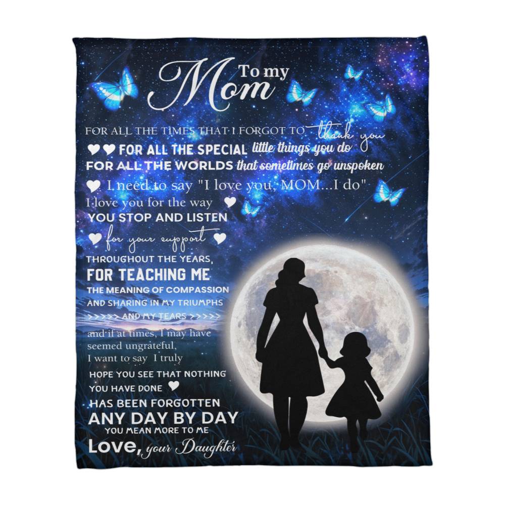 Blanket – Mom Gift from Daughter with Love and Support - TreasuredTale
