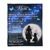 Blanket – Mom Gift from Daughter with Love and Support - TreasuredTale