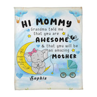 Coral Fleece Blanket (Portrait) for Mommy - 1st Mother's Day