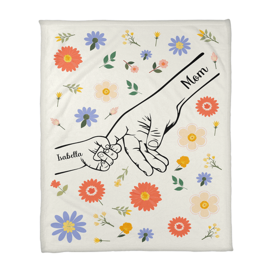 Personalized Kids Hands Blanket for Mom - PHOTO 1 - TreasuredTale